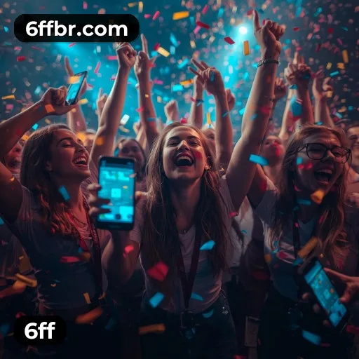 App 6ff para iOS e Android — interface mobile, login biométrico e PIX integrado